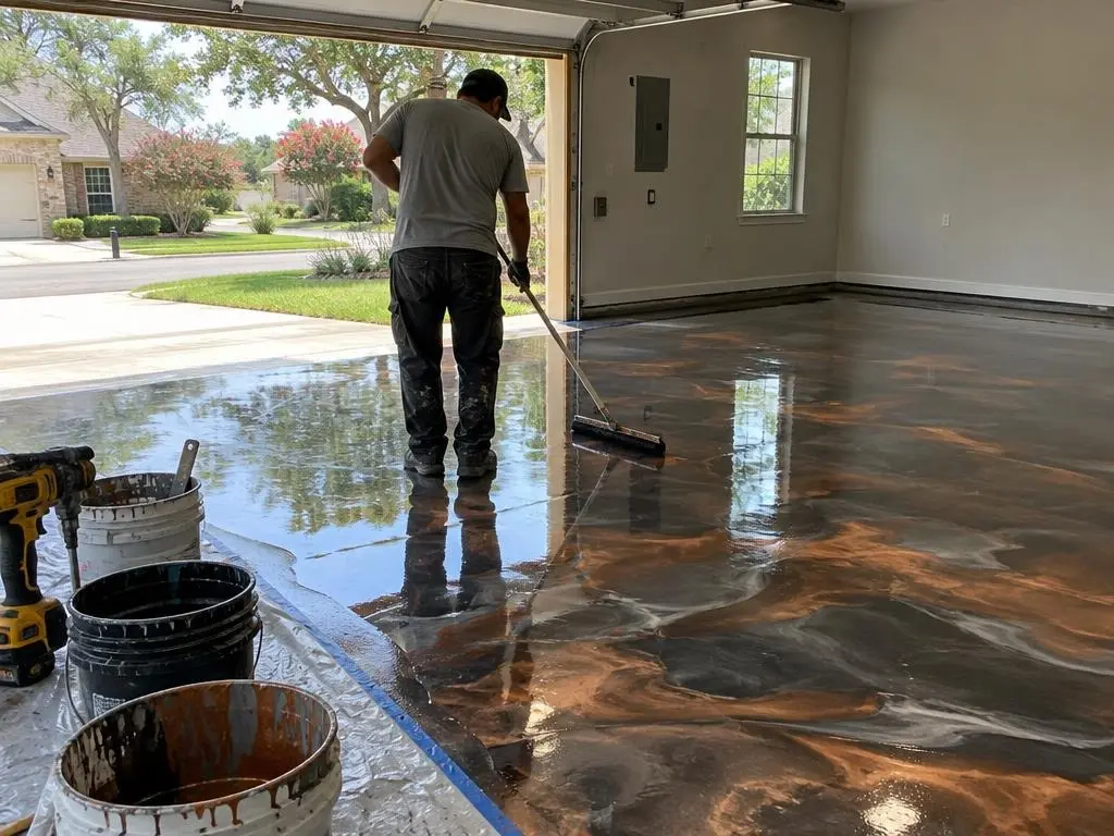 Metallic Epoxy Floors in Sugar Land, TX