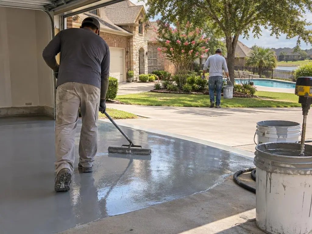 Polyaspartic Floor Coating in Sugar Land, TX